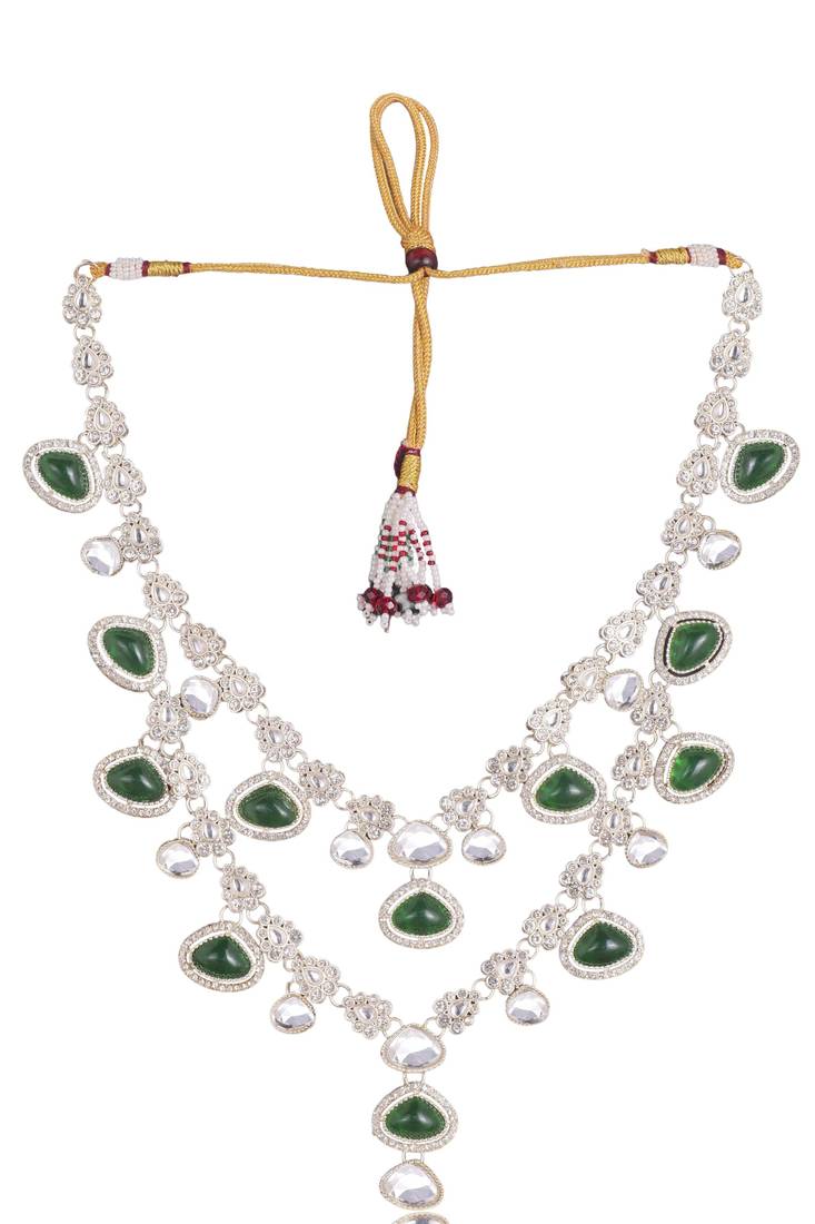 Green kundan necklace – classic festival jewellery