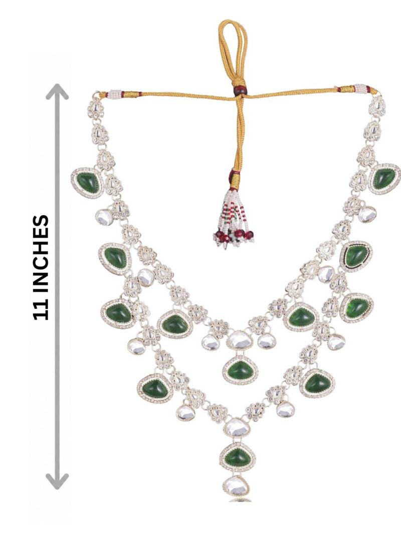 Green kundan necklace – classic festival jewellery