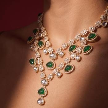 Green kundan necklace – classic festival jewellery 5