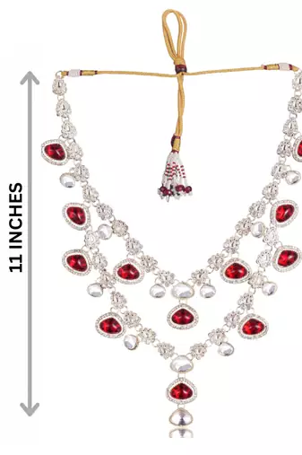 Maroon kundan necklace – heritage style jewellery