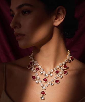 Rani kundan necklace for women – premium party wear accessory 1