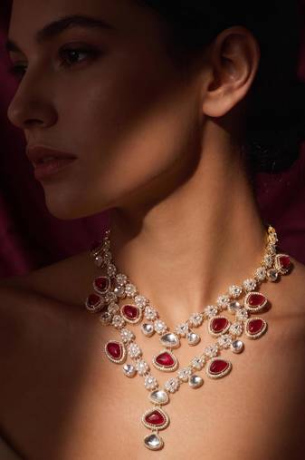 Rani kundan necklace for women – premium party wear accessory