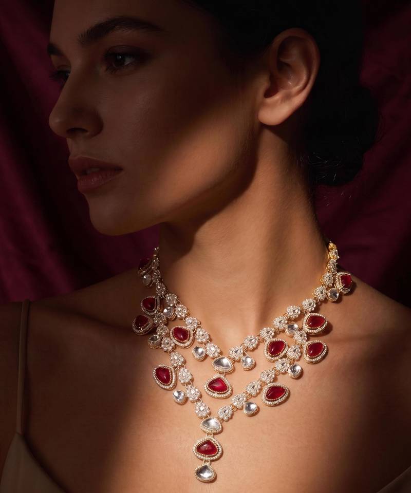 Rani kundan necklace for women – premium party wear accessory