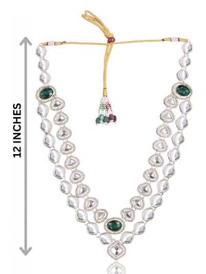 Green kundan necklace for women – stylish traditional jewellery 4