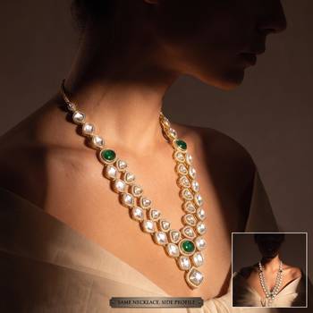Green kundan necklace for women – stylish traditional jewellery 5