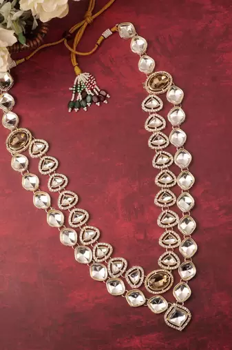 Gold kundan necklace for women – grand festive jewellery