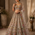 cream color Thread Embroidery Dori Zari and Sequins work Diamond silk blend Lehenga Choli set