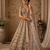 cream color Thread Embroidery Dori Zari and Sequins work Diamond silk blend Lehenga Choli set