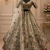 cream color Thread Embroidery Dori Zari and Sequins work Diamond silk blend Lehenga Choli set