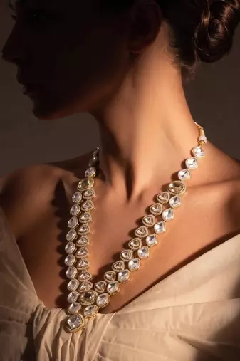 Gold kundan necklace for women – grand festive jewellery
