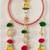 handmade pearl ring bell door hanging decorative pom pom wall hanging for home decoration (pack of 2)