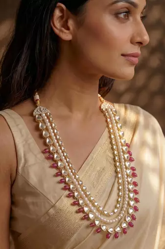 Rani kundan pearl necklace for women – regal festive necklace