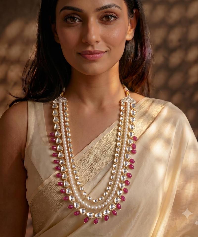 Rani kundan pearl necklace for women – regal festive necklace