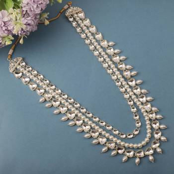 White kundan pearl necklace for women – timeless party wear necklace 2