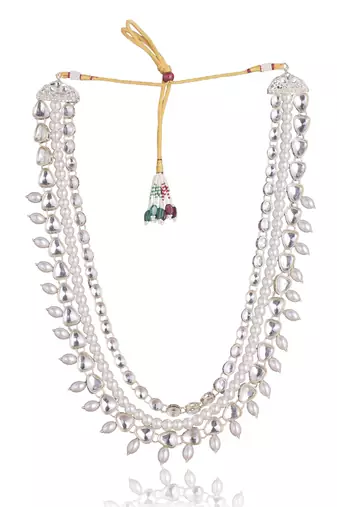 White kundan pearl necklace for women – timeless party wear necklace