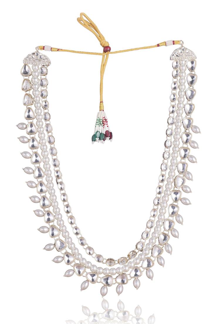 White kundan pearl necklace for women – timeless party wear necklace