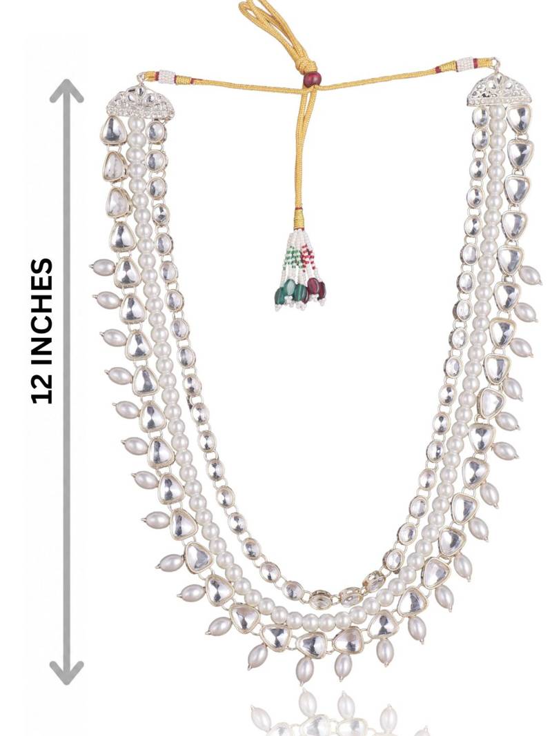 White kundan pearl necklace for women – timeless party wear necklace