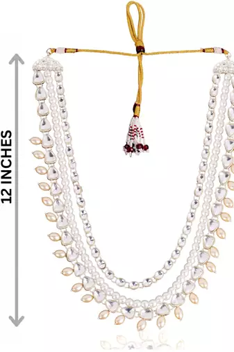 Gold kundan pearl necklace for women – grand celebration accessory
