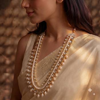 Gold kundan pearl necklace for women – grand celebration accessory 5