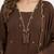 brown color  embroidery work rayon salwar suit