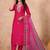 PINK EMBRODEIRY WORK WITH DIGITAL DUPATTA AND FABRIC COTTON BLEND KURTI PANT DUPATTA SET
