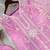 pink color embroidery work silk blend  salwar suit