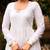 White cotton plain anarkali kurta set with dupatta for women