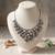 Silver color oxidised necklace for women