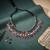 Multi color meena work oxidised necklace