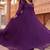 Purple georgette plain anarkali kurta set with dupatta for women
