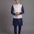 Ivory floral jacquard nehru jacket for men
