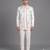 Ivory floral jacquard open jodhpuri suit for men