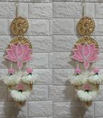 decorative lotus chudi hanging for home decor  handmade main door  pooja decor & all festival decor (pack of 2)