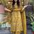 MUSTARD FLORAL DIGITAL PRINT DESIGN AND COTTON BLEND FABRIC ANARKALI KURTI PALAZZO DUPATTA SET