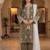 coffee color embroidery and mirror work rayon salwar suit