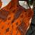 orange color embroidery and mirror work rayon salwar suit