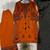 orange color embroidery and mirror work rayon salwar suit