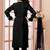 Black embroidered art silk straight cut kids salwar suits