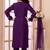 Purple embroidered art silk straight cut kids salwar suits