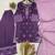lavender color embroidery and mirror work rayon salwar suit