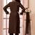 Brown embroidered art silk straight cut kids salwar suits