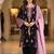 black color embroidery and mirror work rayon salwar suit