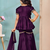 Purple embroidered modal silk a line kids salwar suits