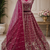 rani pink color Crystal and Motif Handwork Sequence work Net Lehenga Choli set