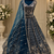 teal color Crystal and Motif Handwork Sequence work Net Lehenga Choli set