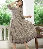 Reyon grey anarkali gawn