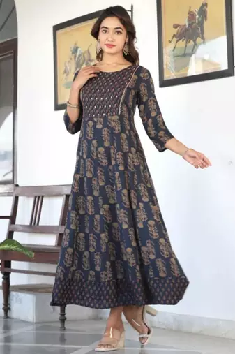 Reyon anarkali gawn