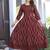 Reyon maroon anarkali gawn