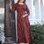Reyon maroon anarkali gawn