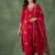 PINK EMBRODEIRY WORK WITH COTTON BLEND KURTI PANT DUPATTA SET